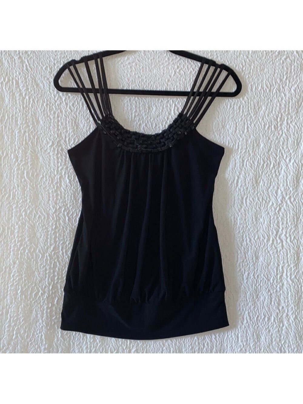 Perseption Concept Square Bead Strappy Tank Top